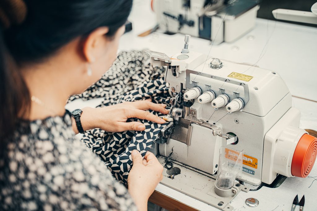 sewing in Kiara Garments Factory