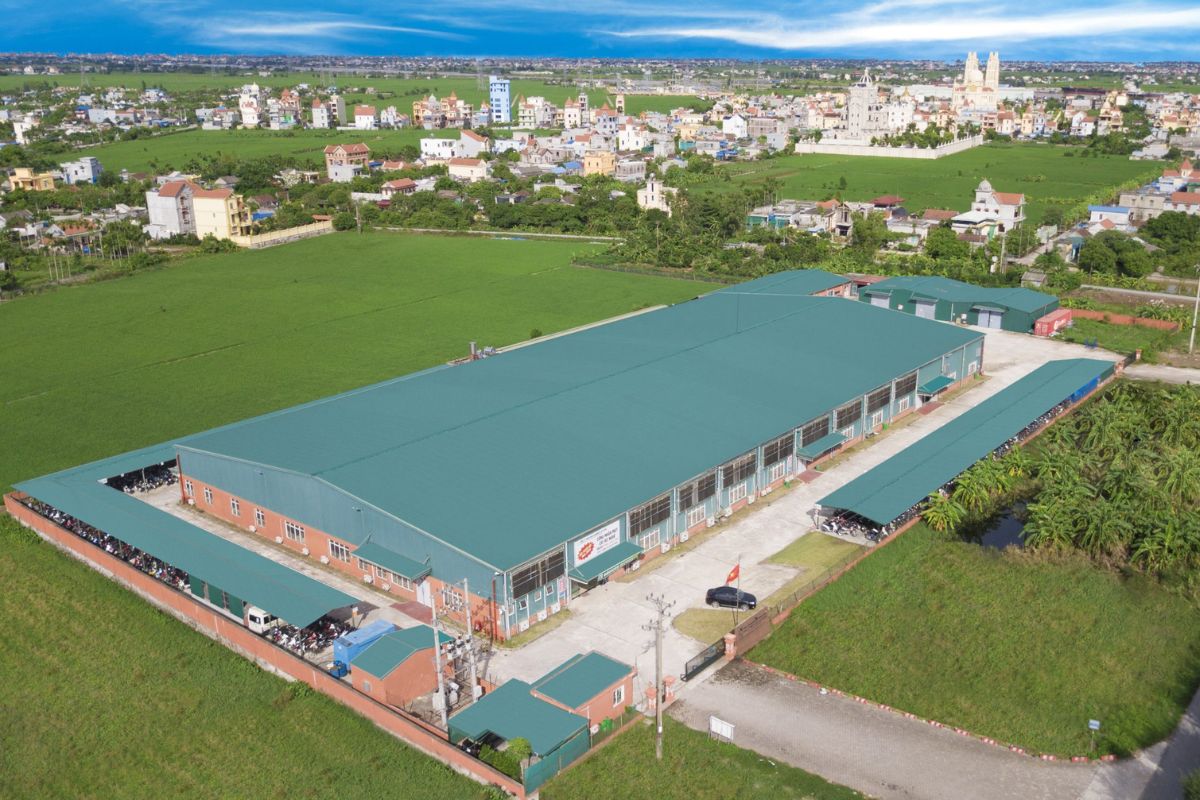 aerial view of kiara garments manufacturing factory capital world group